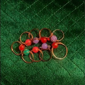 Handmade wire rings